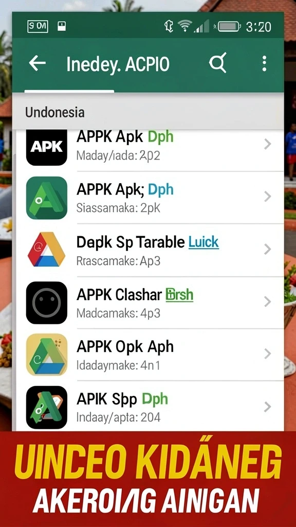 Cuplikan layar menu unduhan logamwin untuk perangkat Android